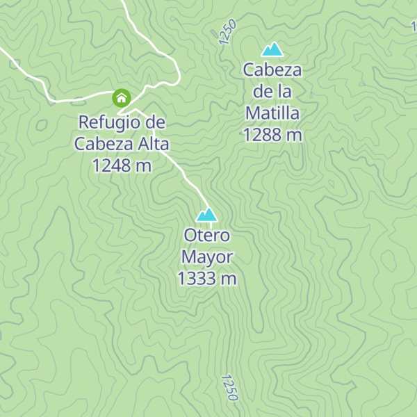 Map of Refugio Otero Mayor