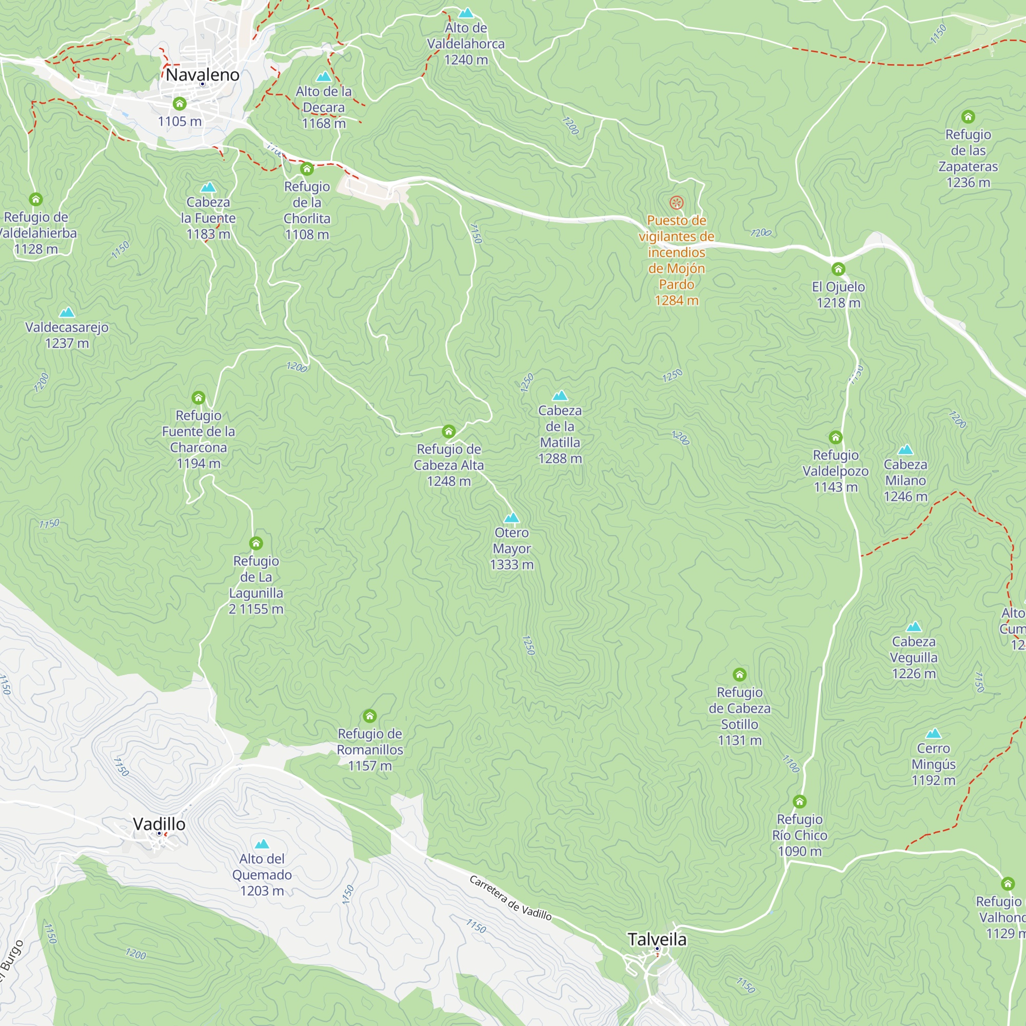 Refugio Otero Mayor map