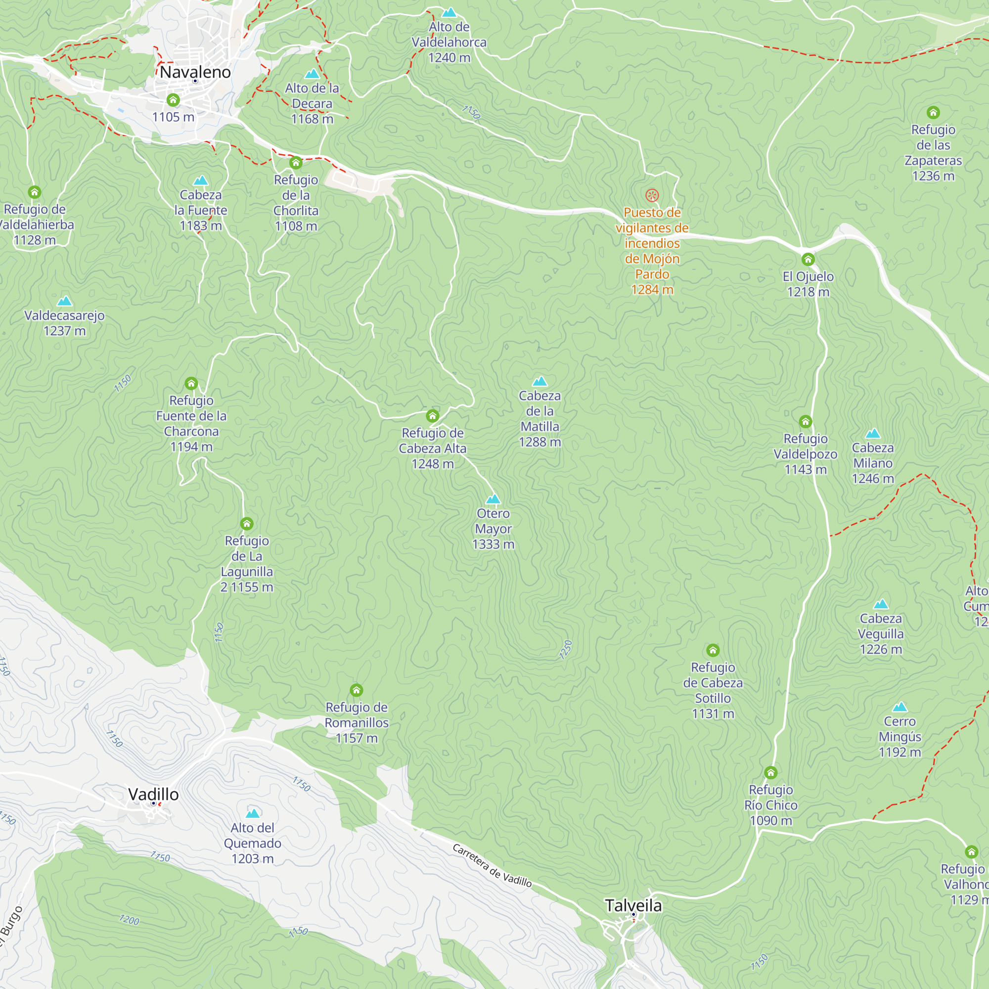 Refugio Otero Mayor map