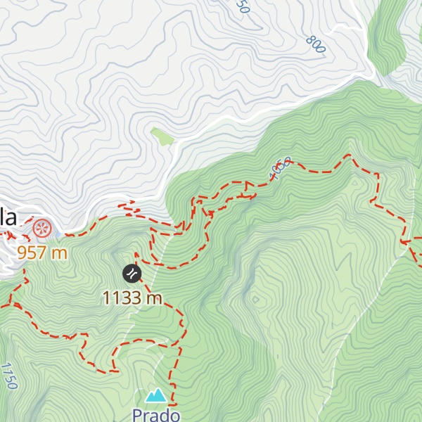 Map of Refugio de la Bruja o de la Magdalena