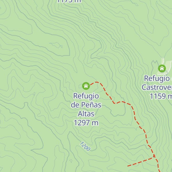 Map of Refugio de Peñas Altas