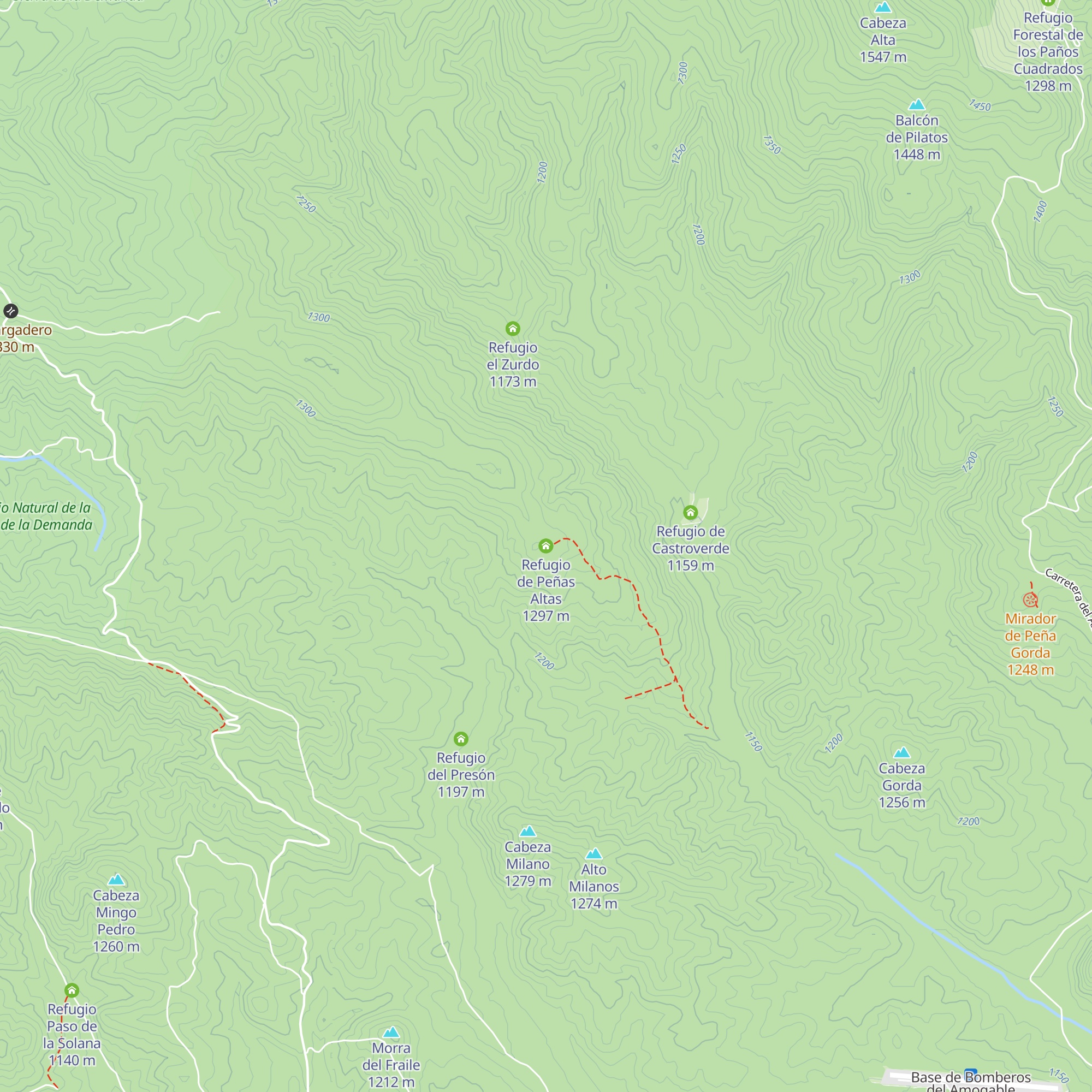 Refugio de Peñas Altas map
