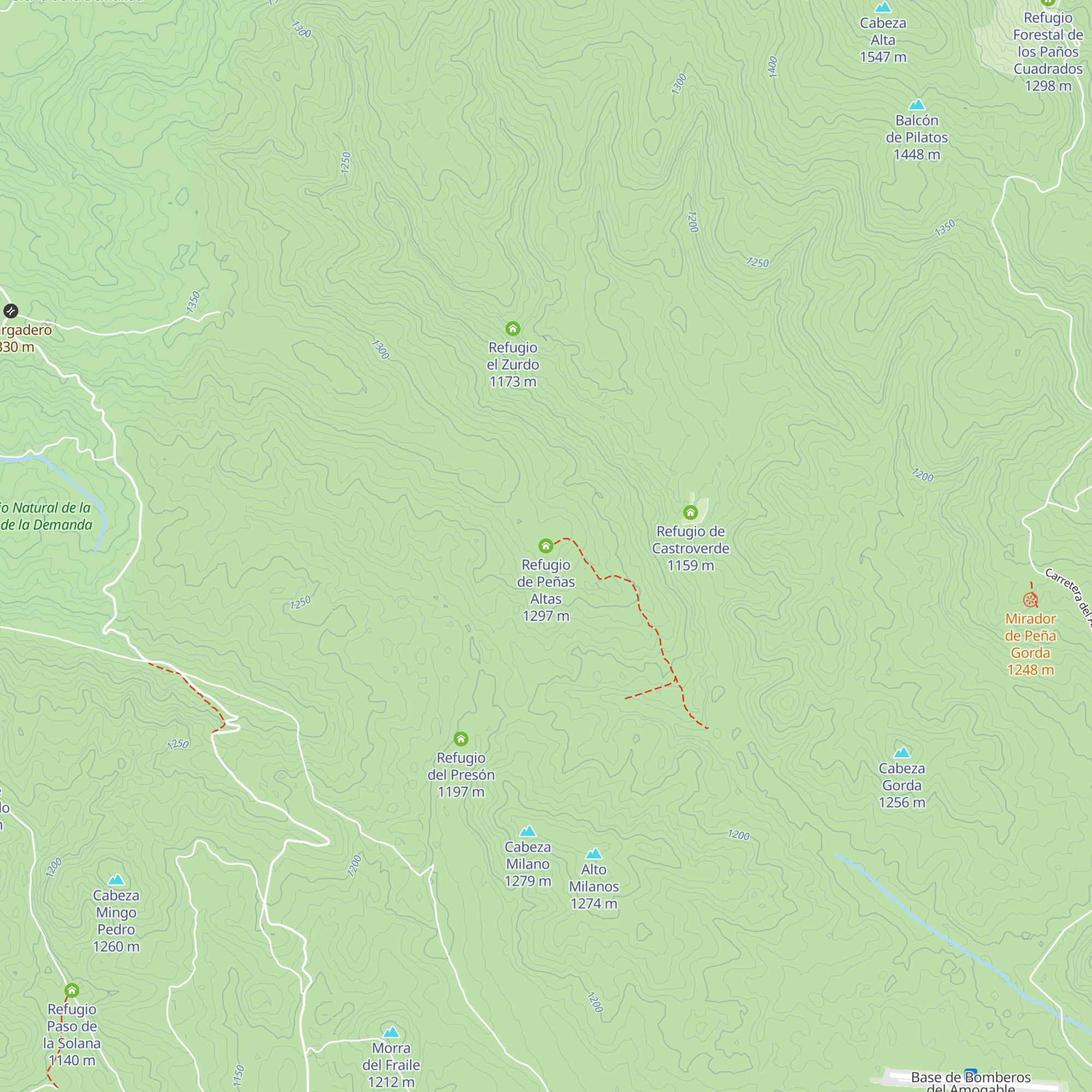 Refugio de Peñas Altas map