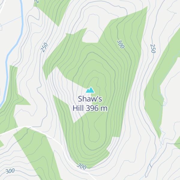 Map of Shaw's Hill