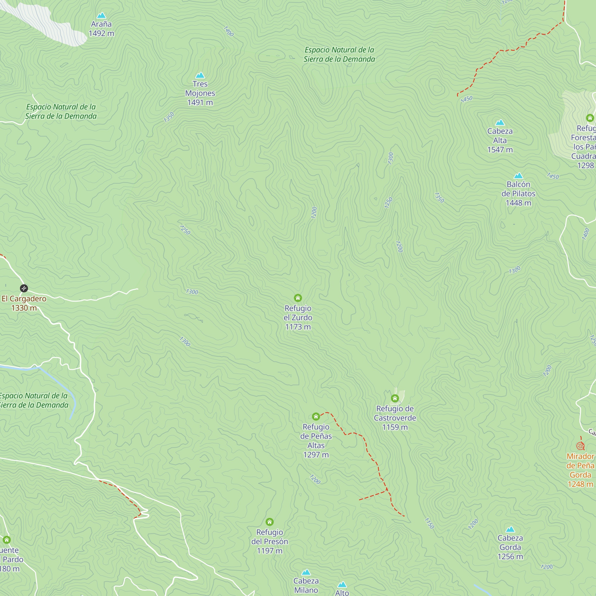 Refugio el Zurdo map