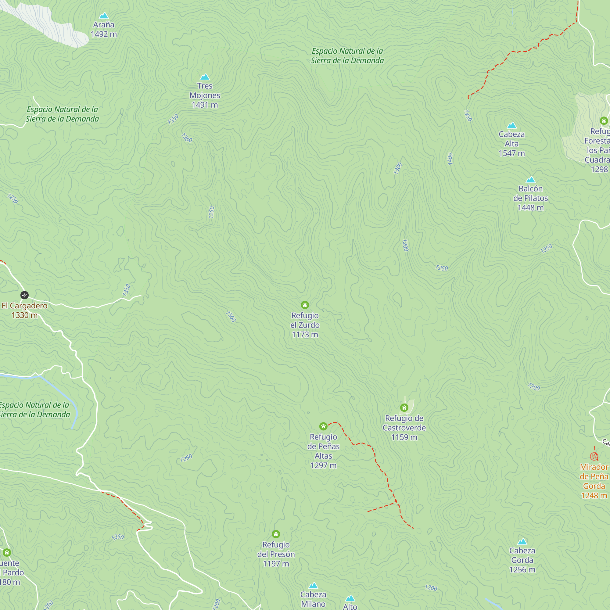 Refugio el Zurdo map
