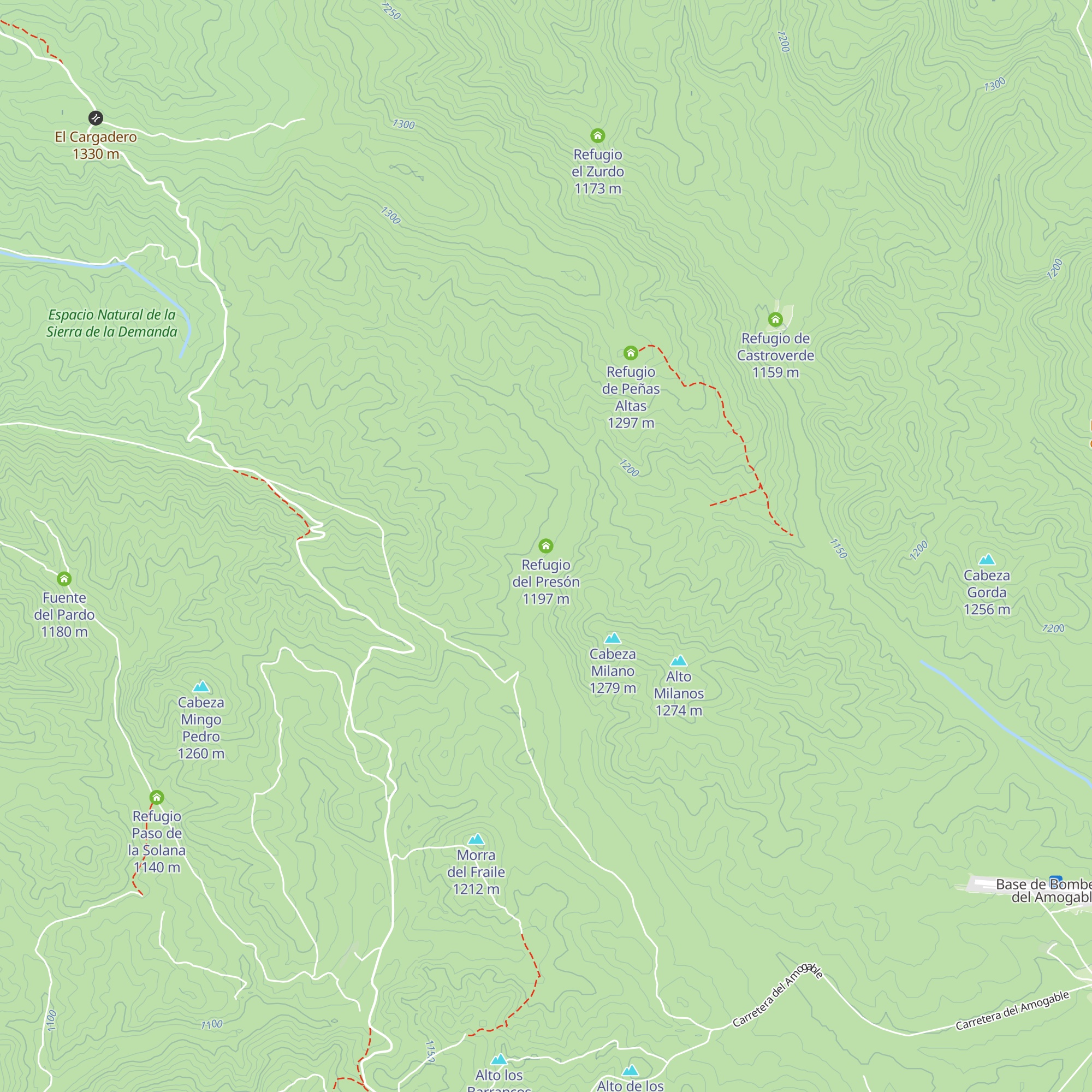 Refugio del Presón map