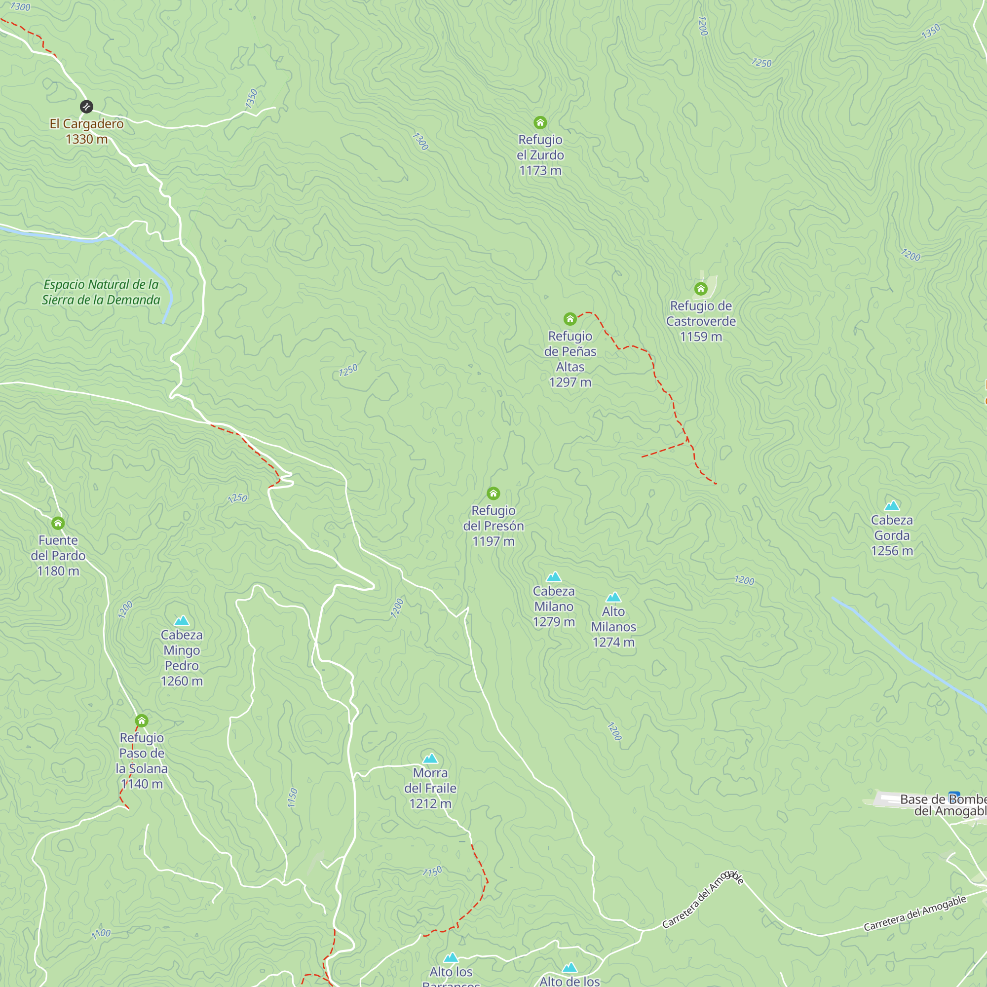 Refugio del Presón map