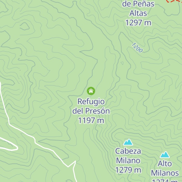 Map of Refugio del Presón