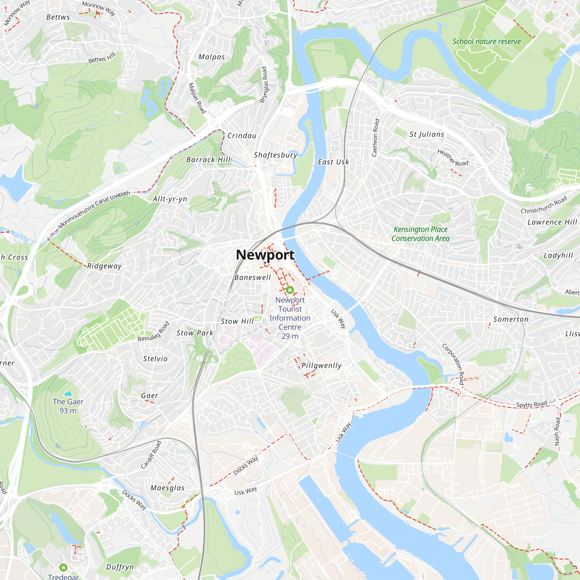 Newport Tourist Information Centre map
