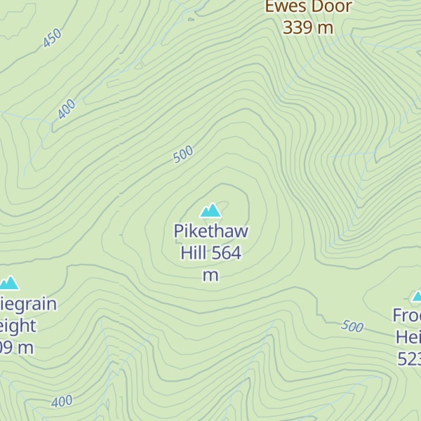 Map of Pikethaw Hill