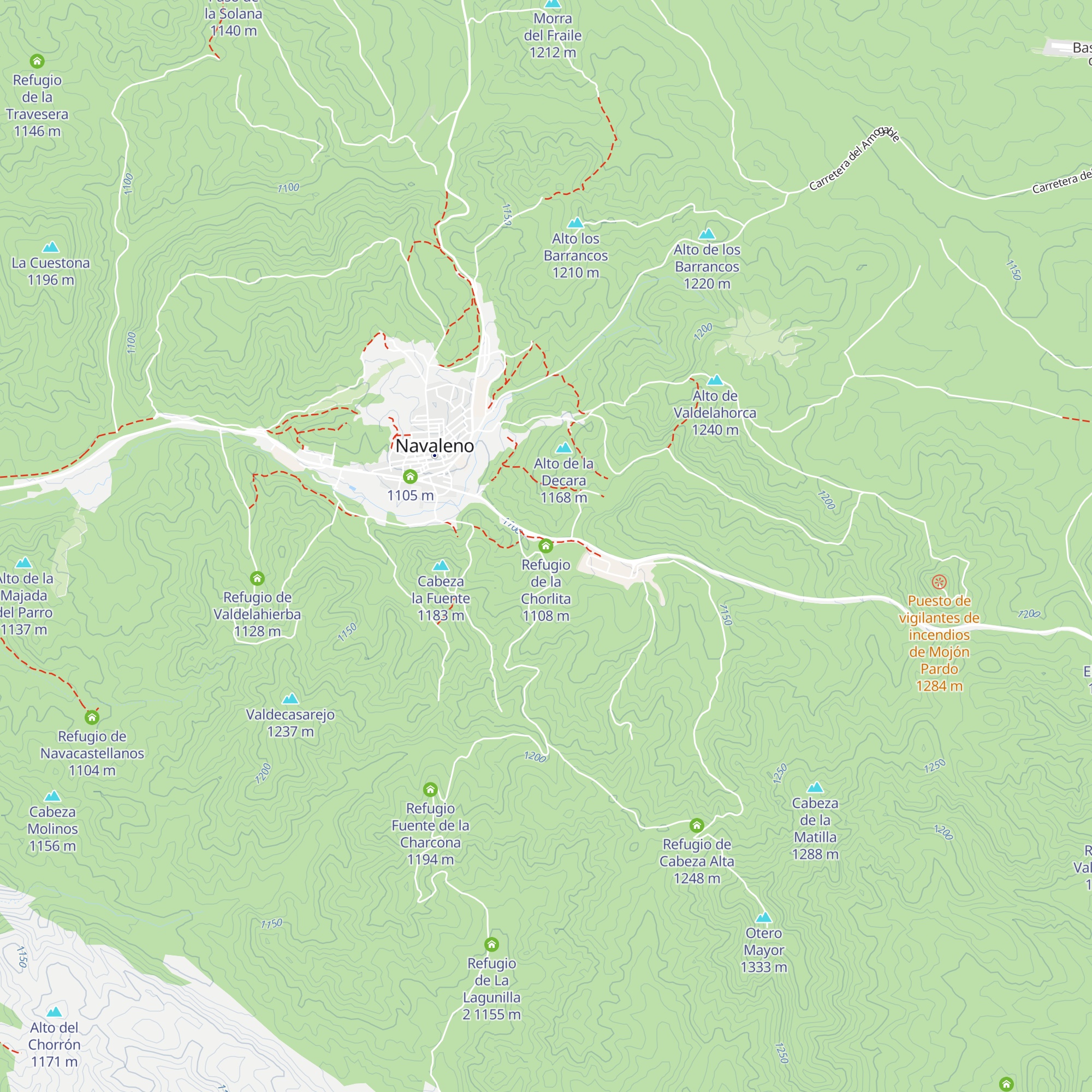 Refugio de la Chorlita map