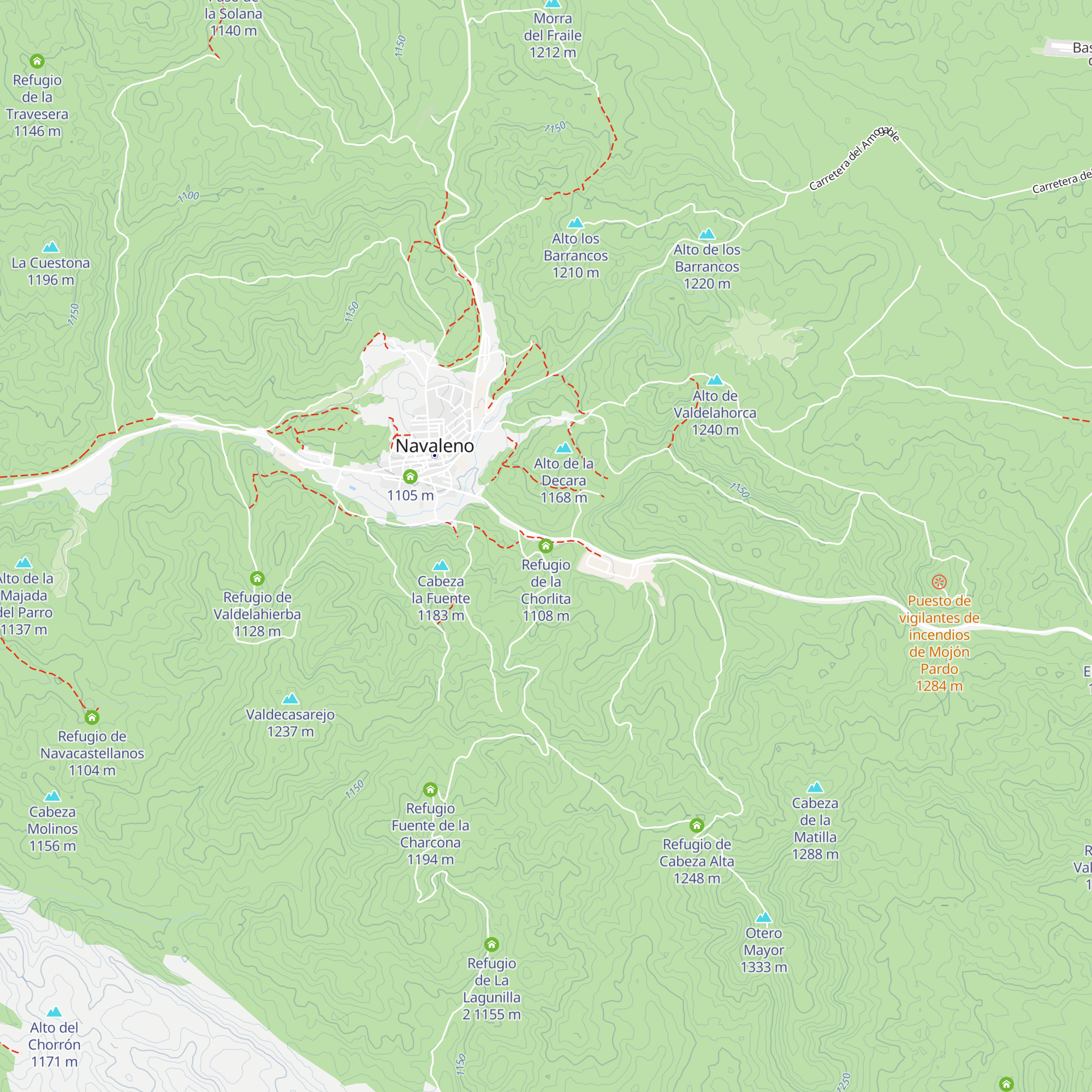 Refugio de la Chorlita map