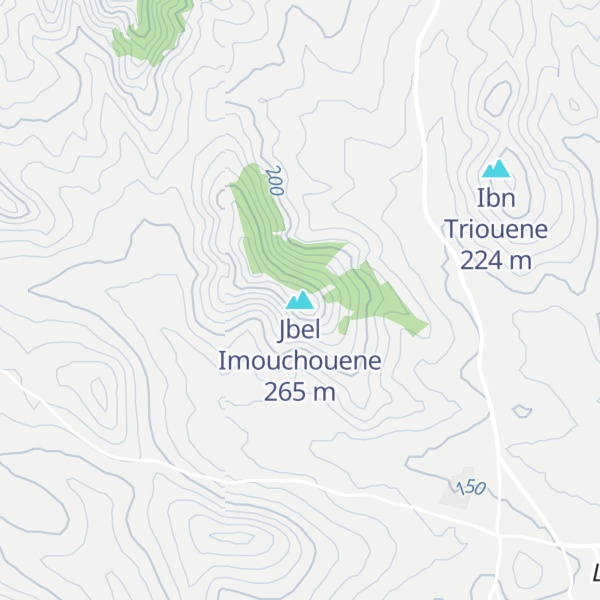 Map of Jbel Imouchouene