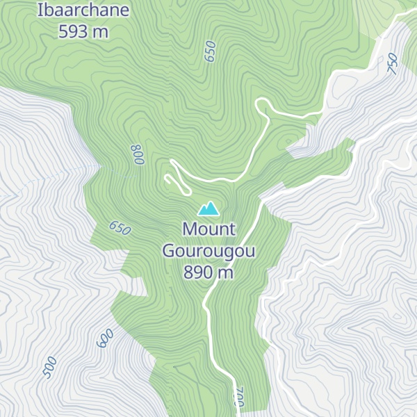 Map of Mount Gourougou