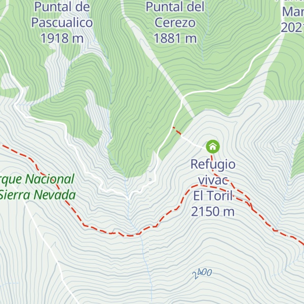 Map of Refugio del Castañar