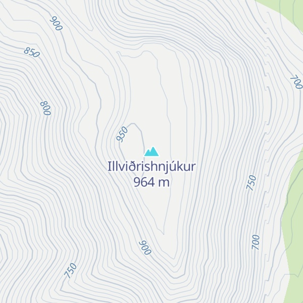Map of Illviðrishnjúkur