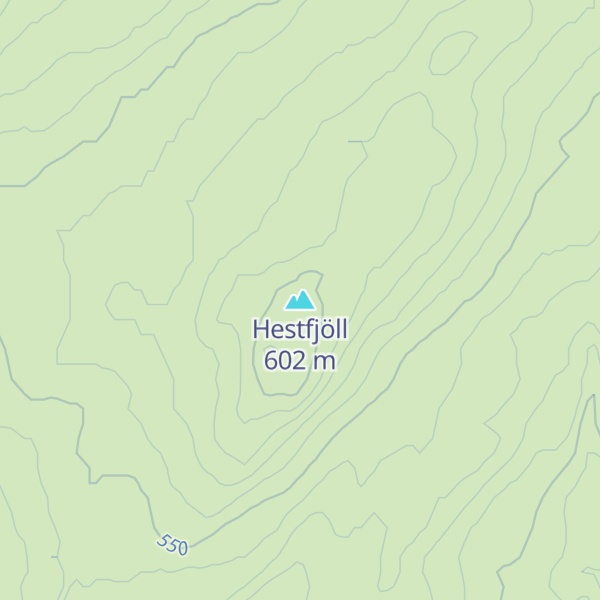Map of Hestfjöll
