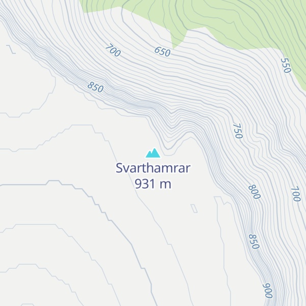 Map of Svarthamrar