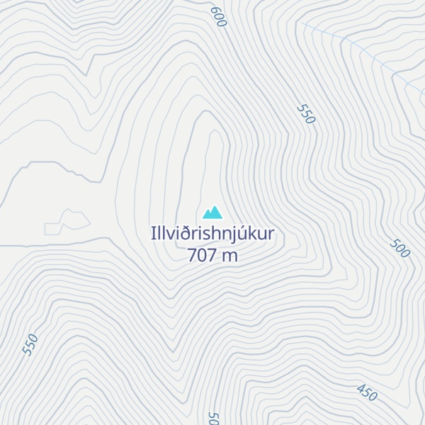 Map of Illviðrishnjúkur