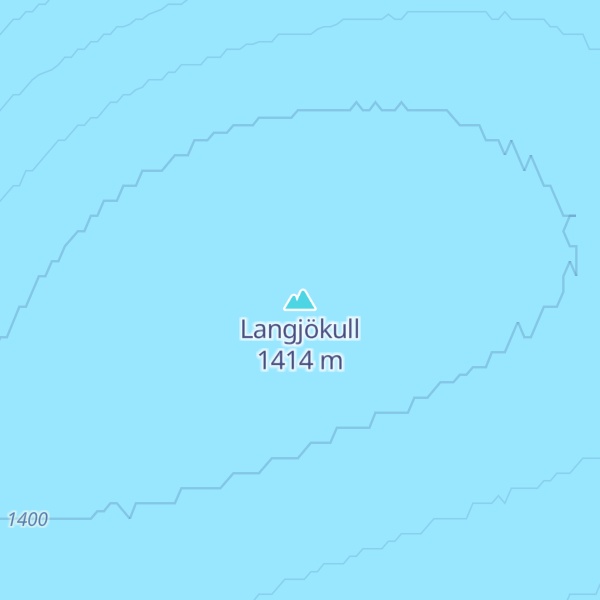 Map of Langjökull