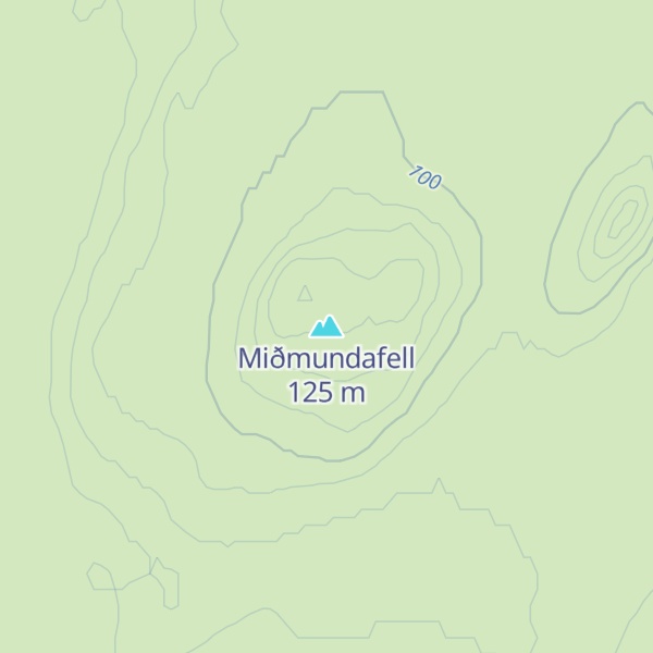 Map of Miðmundafell