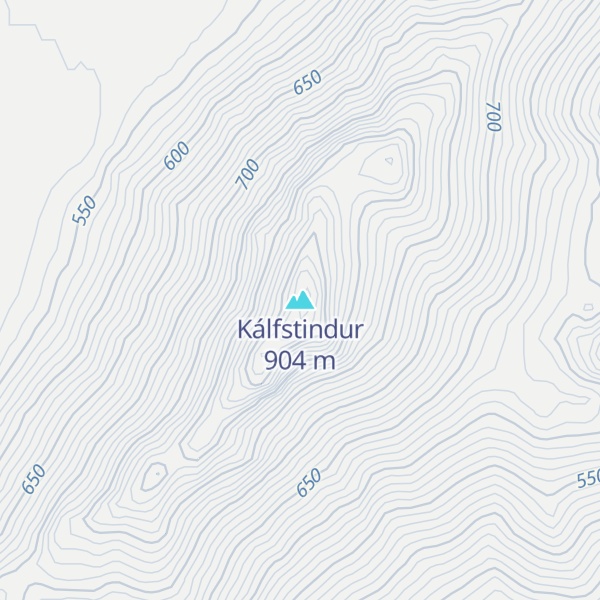 Map of Kálfstindur