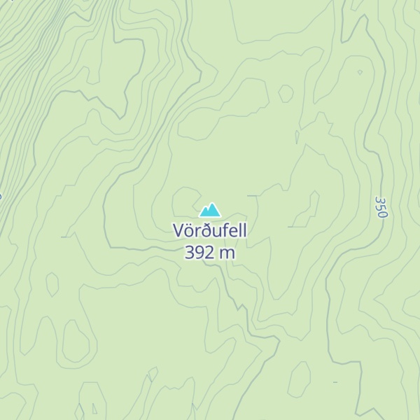 Map of Vörðufell