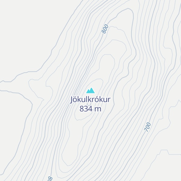 Map of Jökulkrókur