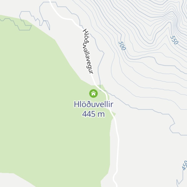 Map of Hlöðuvellir