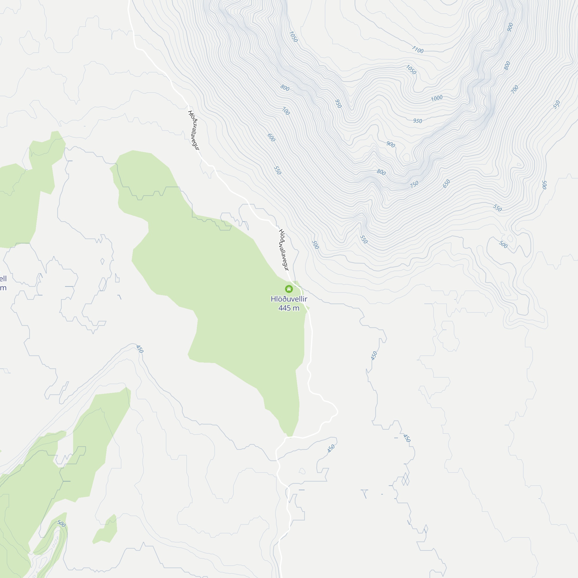 Hlöðuvellir map