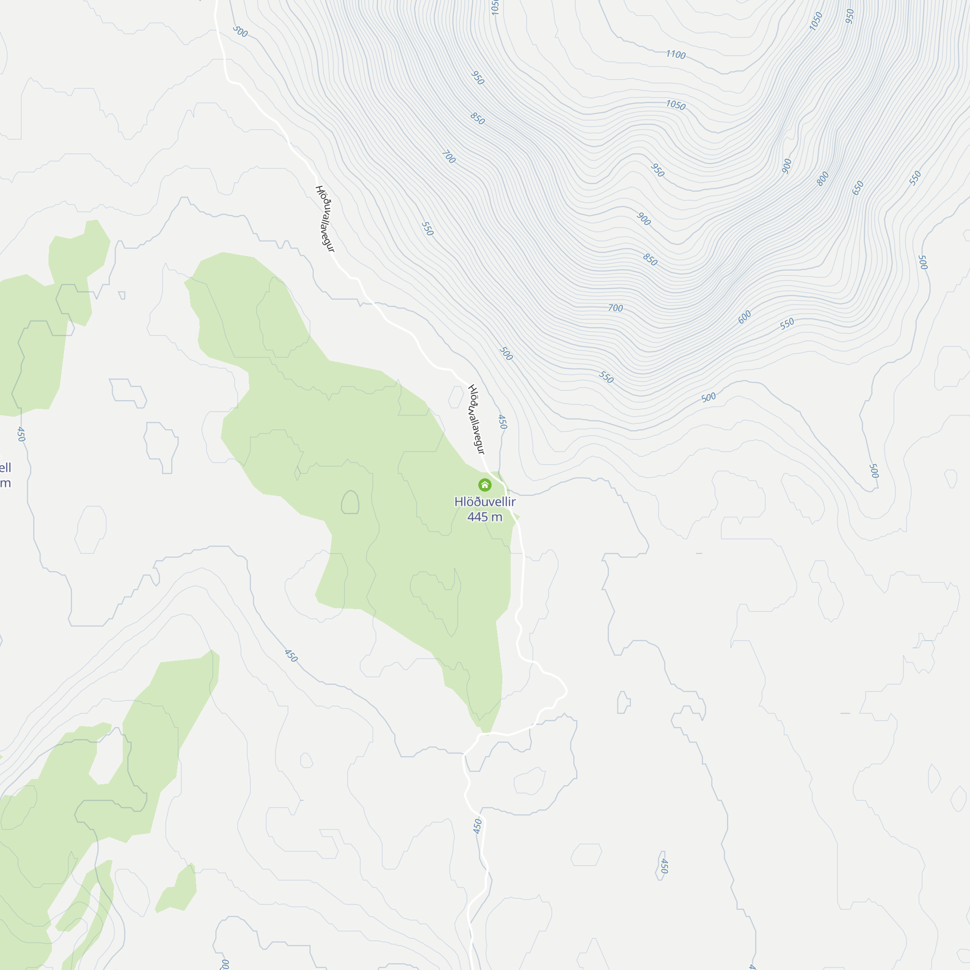 Hlöðuvellir map