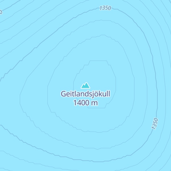 Map of Geitlandsjökull