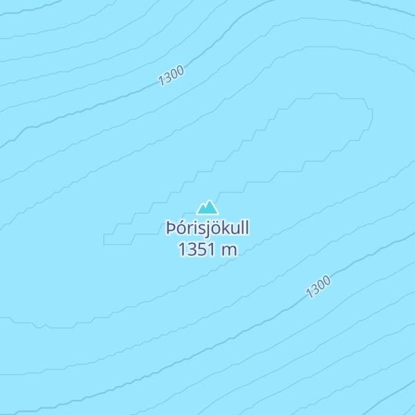 Map of Þórisjökull