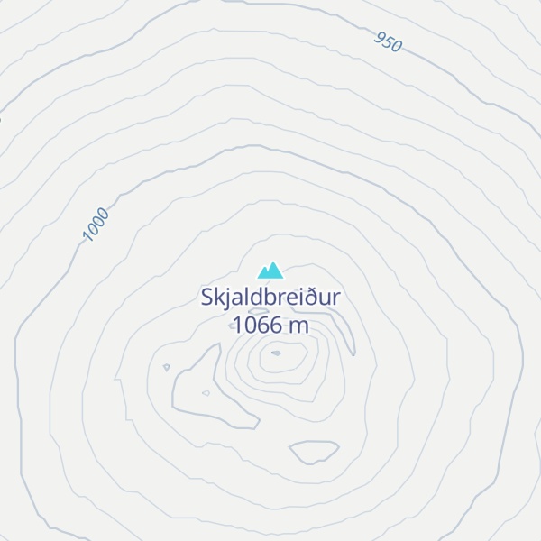Map of Skjaldbreiður