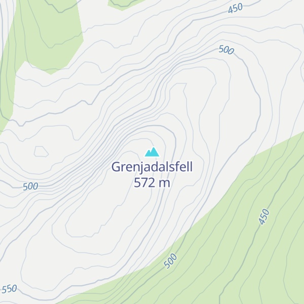 Map of Grenjadalsfell
