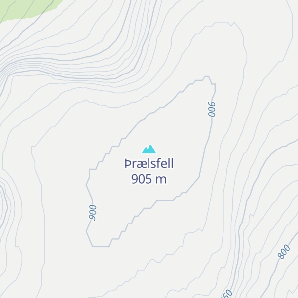 Map of Þrælsfell