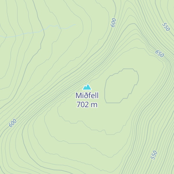 Map of Miðfell
