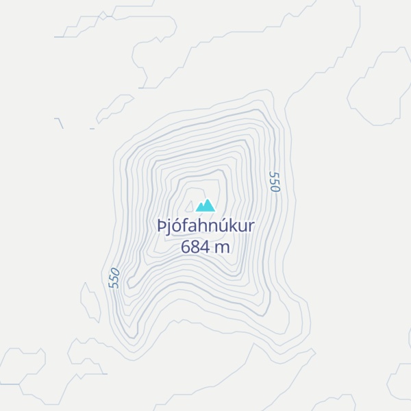 Map of Þjófahnúkur