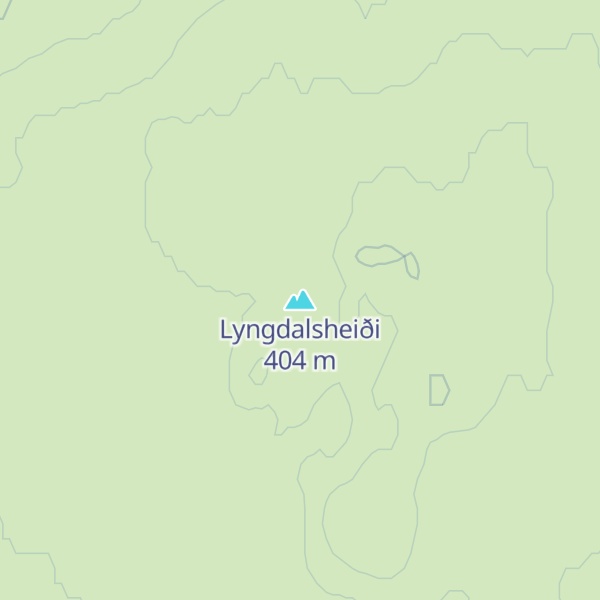 Map of Lyngdalsheiði