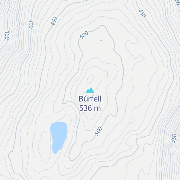 Map of Búrfell