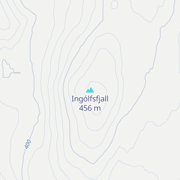 Map of Ingólfsfjall