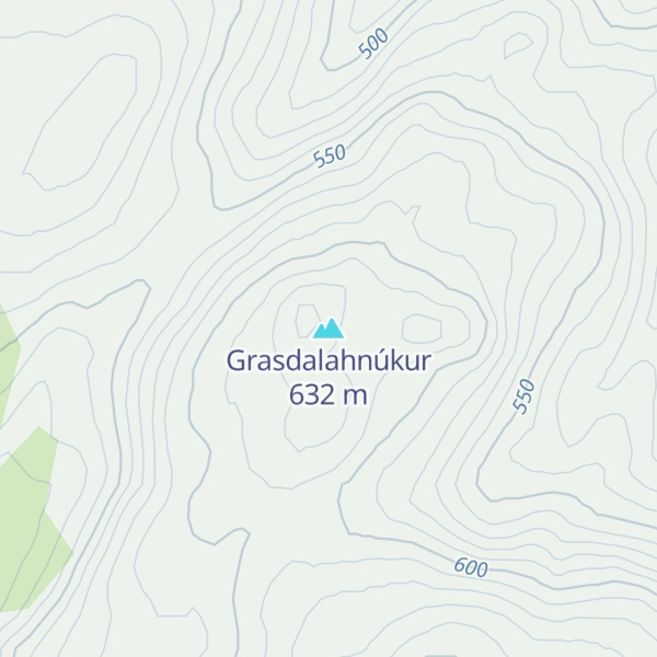 Map of Grasdalahnúkur