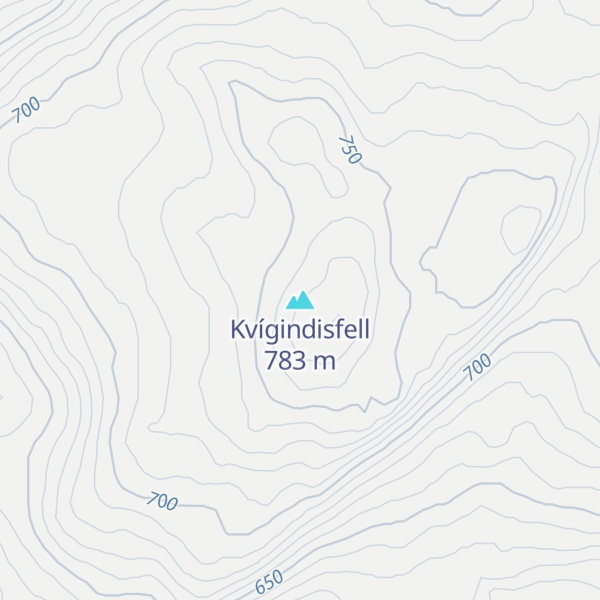 Map of Kvígindisfell