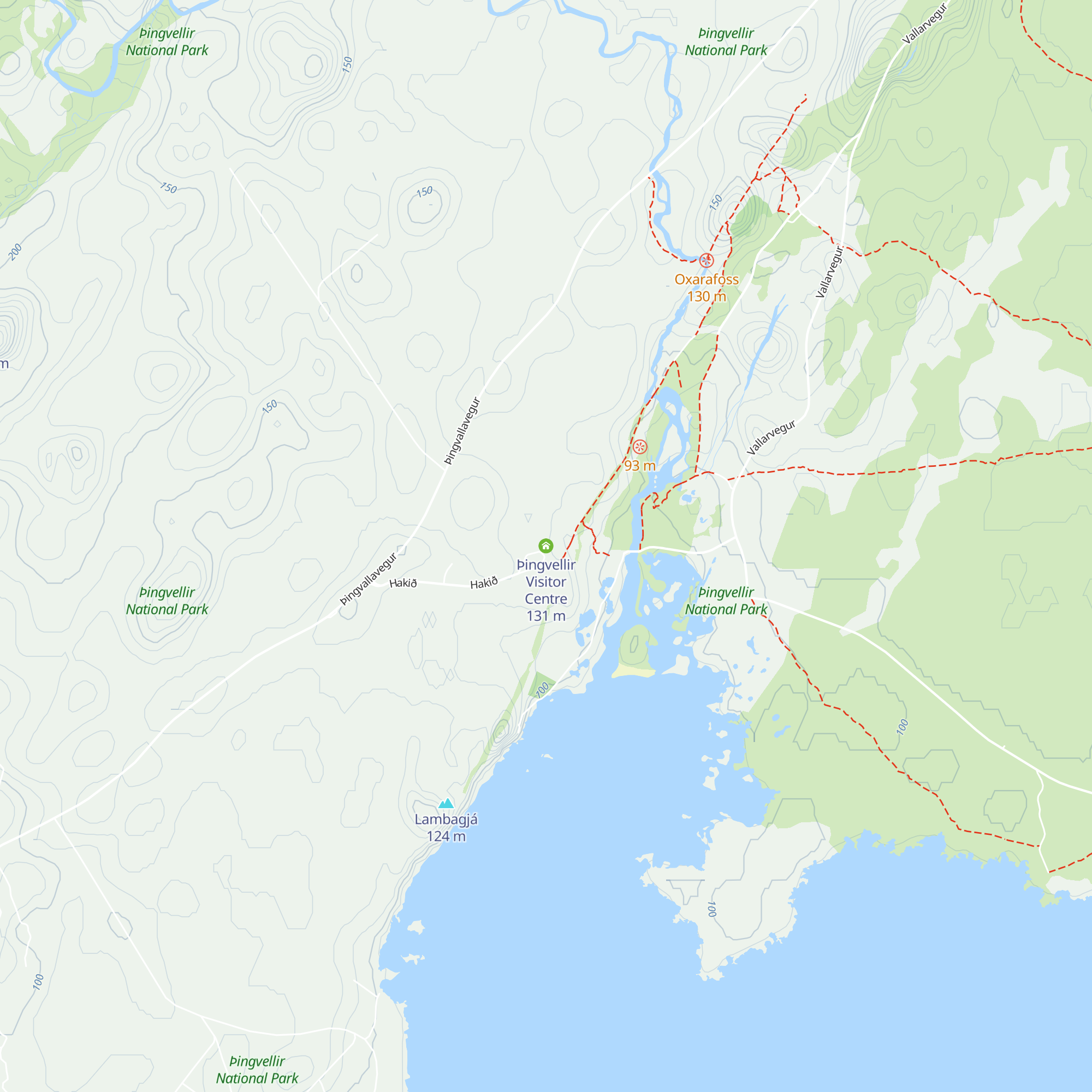 Þingvellir Visitor Centre map