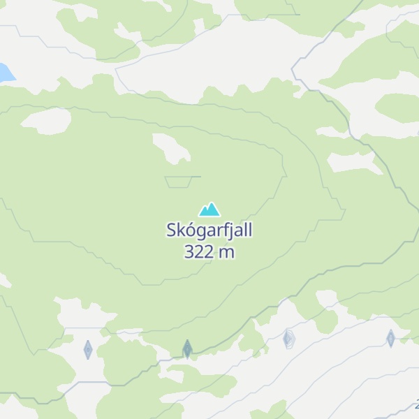 Map of Skógarfjall