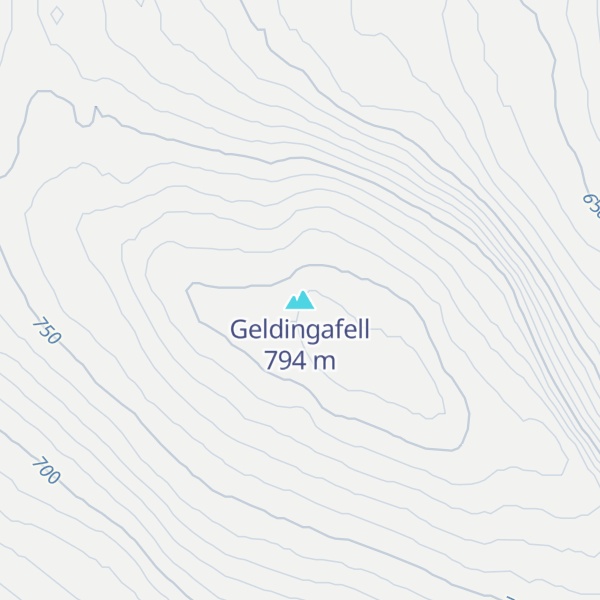 Map of Geldingafell