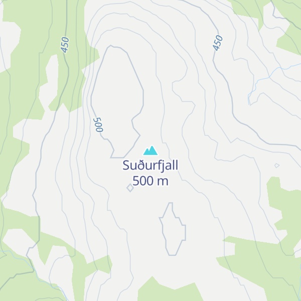Map of Suðurfjall