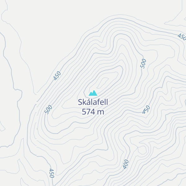 Map of Skálafell