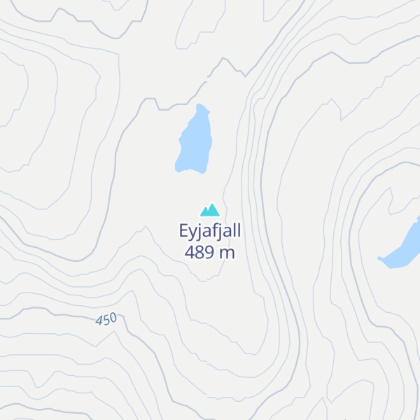 Map of Eyjafjall